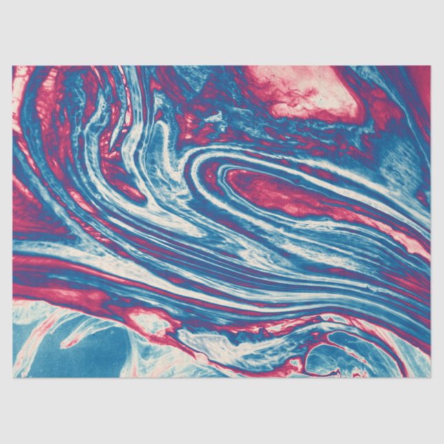 Papier Mousseline Blanc Bleu Bourgogne Marbly Peinture Texture Artsy (Recto)