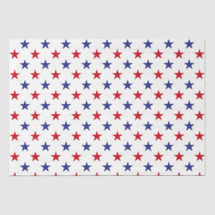 Papier Mousseline Blanc rouge et bleu 4 juillet