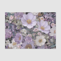 Blanc Rustique Fleur Violet Bohème Vintage
