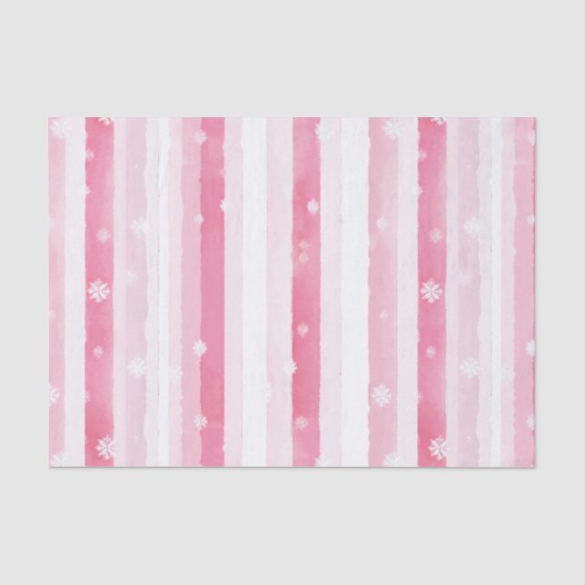 Papier Mousseline Blancs roses de Noël (Recto)
