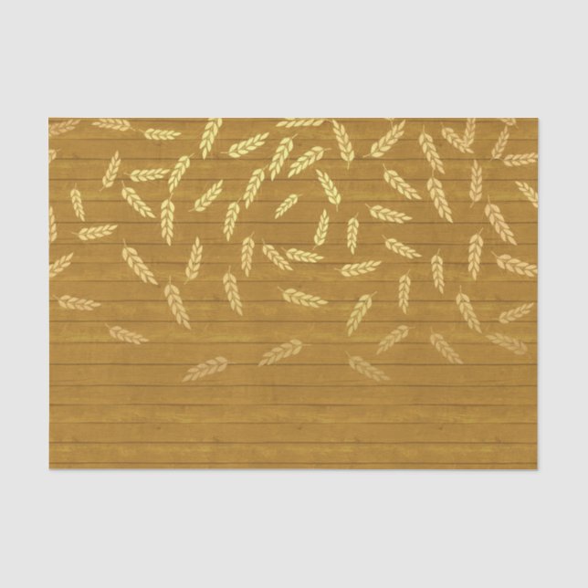 Papier Mousseline Blé d'automne doré (Recto)