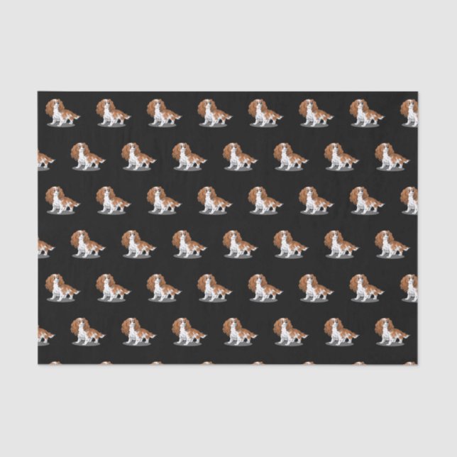Papier Mousseline Blenheim Cavalier King Charles Spaniel Dessin dess (Recto)