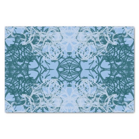 papier mousseline bleu