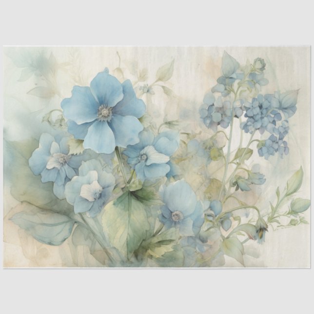 Papier Mousseline Bleu 13 (Recto)