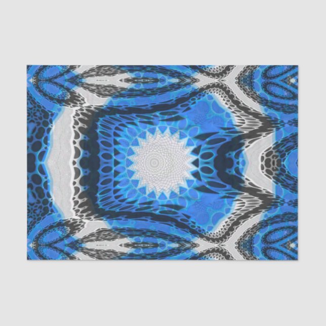 Papier Mousseline Bleu atomique (Recto)