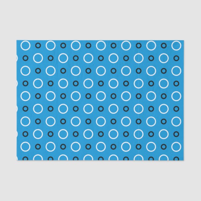 Papier Mousseline Bleu avec cercles (Recto)