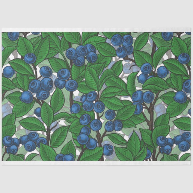 Papier Mousseline Bleu blanc (Recto)