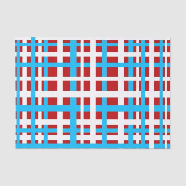 Papier Mousseline Bleu blanc rouge clair (Recto)