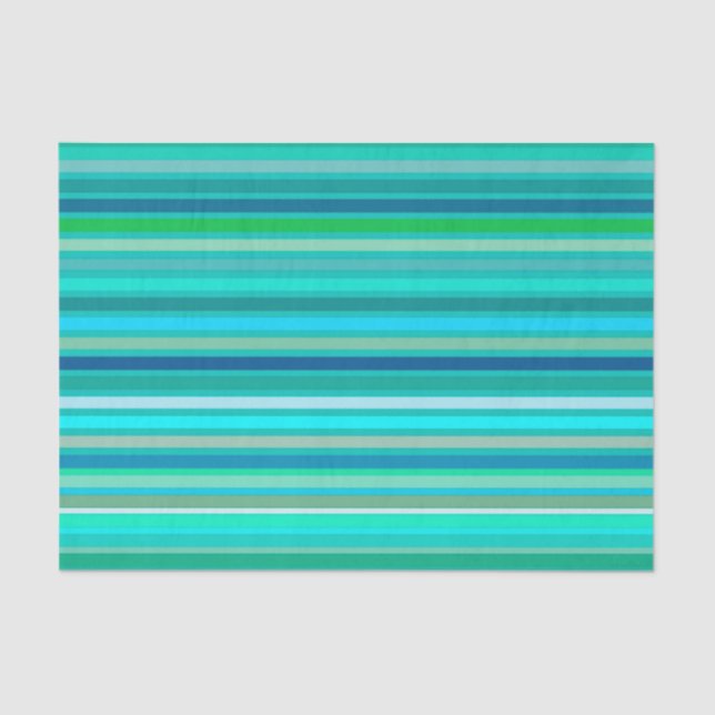Papier Mousseline Bleu bleu océan et turquoise (Recto)