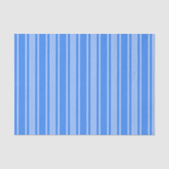Papier Mousseline Bleu bonbons rayures (Recto)