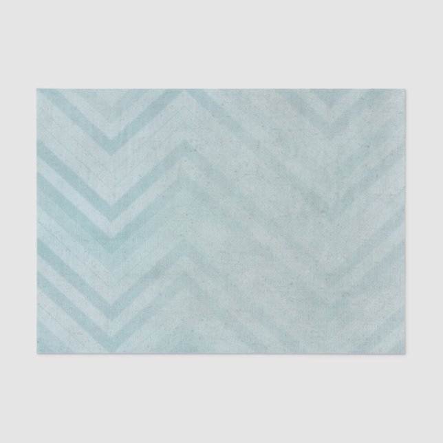 Papier Mousseline Bleu Chevron (Recto)
