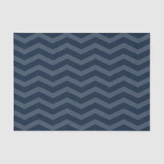 Papier Mousseline Bleu Chevron