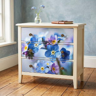 Papier Mousseline Bleu Ciel Vibrant Cottagecore Ne M'oubliez Pas