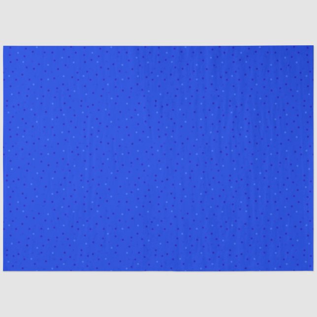 Papier Mousseline Bleu clair avec de petits pois. (Recto)