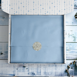 Papier Mousseline Bleu doux d'hiver