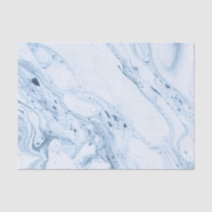 Papier Mousseline Bleu doux et Marbre blanc