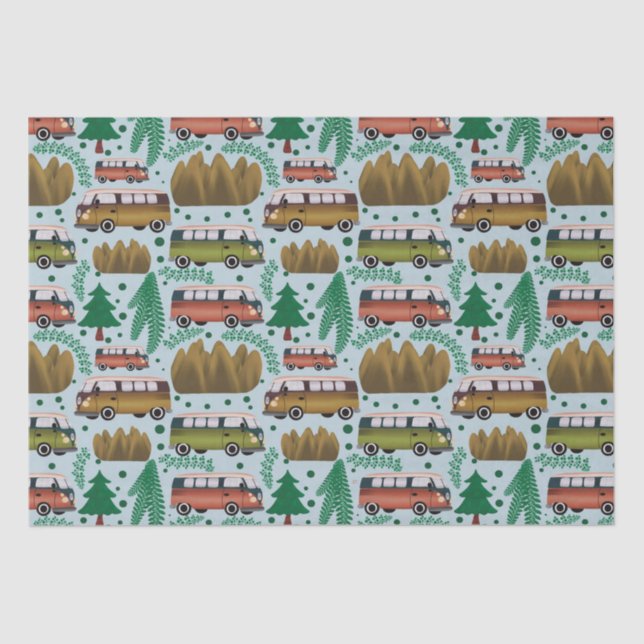 Papier Mousseline Bleu du champignon boisé (Recto)