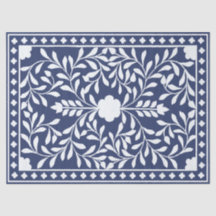 Bleu Encre 1 Découpe Traditionnelle avec Incrustat