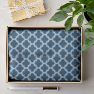 Papier Mousseline Bleu et Bébé Bleu Trellis, treillis, Quatrefoil