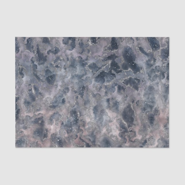 Papier Mousseline Bleu et bleu Rose rose Abstrait Aquarelle (Recto)