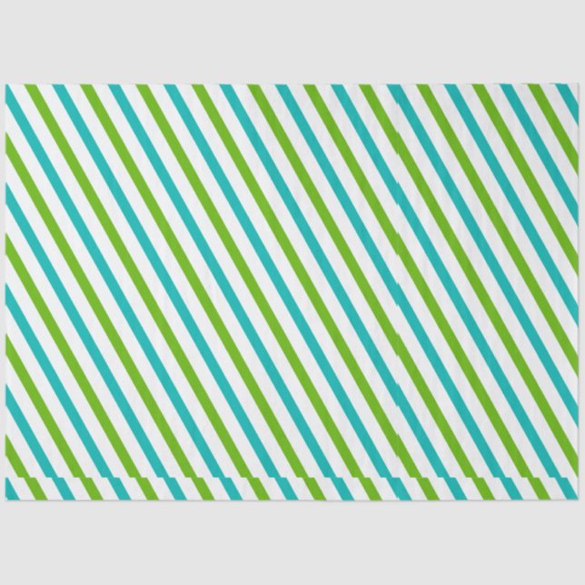Papier Mousseline Bleu et vert Horizontal Grandes Blancs Noël (Recto)