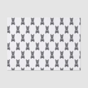 Papier Mousseline Bleu Français Bulldog / Français Motif de dessin a
