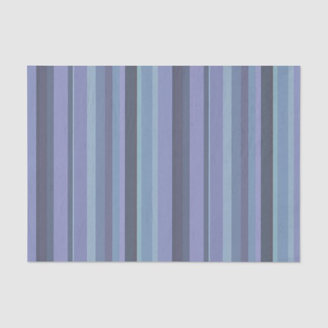 Papier Mousseline Bleu-gris, bandes horizontales (Recto)