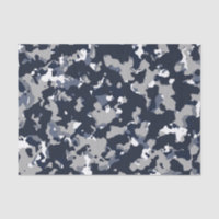 Bleu Gris Blanc Camouflage Camo Motif Fête