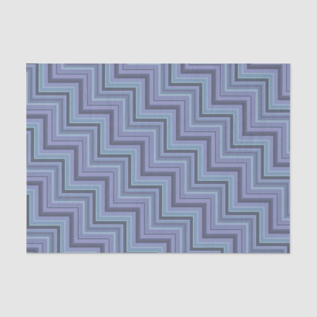 Papier Mousseline Bleu gris rayures motif (Recto)