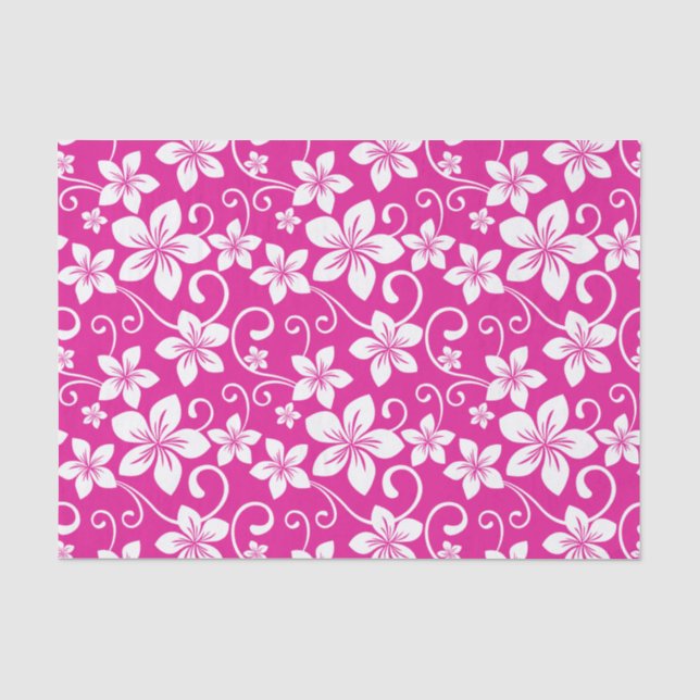 PAPIER MOUSSELINE BLEU HAWAII (ROSE CHAUDE) (Recto)