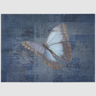 Papier Mousseline Bleu Morpho Papillon Marine Ephémère Bleue Découpa
