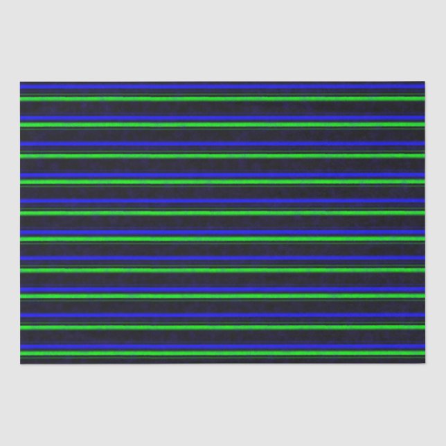 Papier Mousseline Bleu Noir Grandes Vertes (Recto)