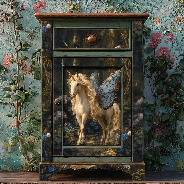 Papier Mousseline Bleu Papillon aile Unicorne Découpage (Créateur téléchargé)