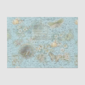 Papier Mousseline Bleu Pâques et nids Papier de découpage