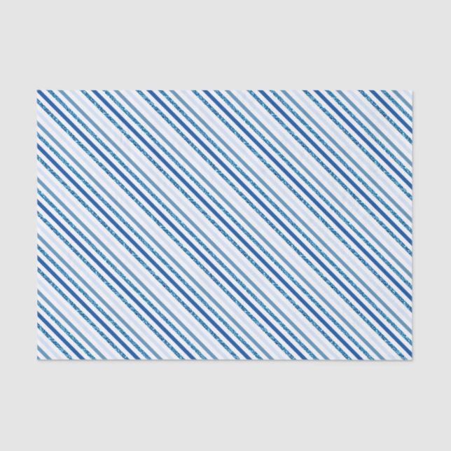 Papier Mousseline Bleu Parties scintillant Bleu papier tissu d'hiver (Recto)