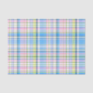 Papier Mousseline Bleu Rose Jaune Madras Prépauré