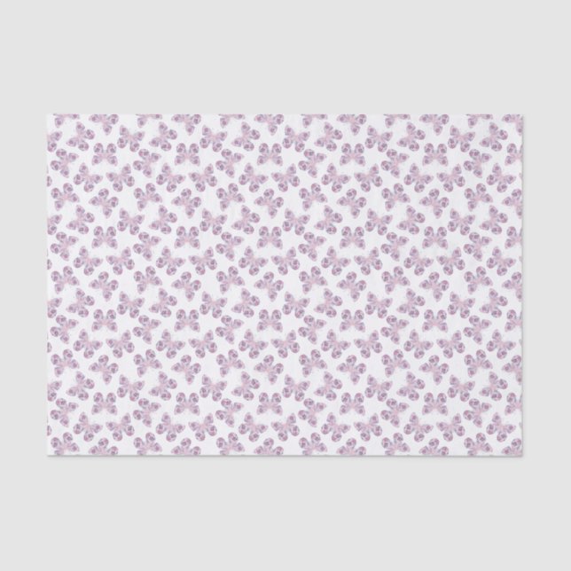 Papier Mousseline Bleu rose violet sur le papillon Motif (Recto)