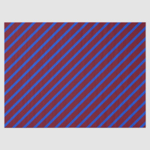 Papier Mousseline Bleu rouge Diagonale