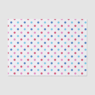 Papier Mousseline Bleu, Rouge, Pointe Rose