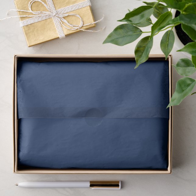 Papier Mousseline Bleu Royal Navy Pop De Couleur (Cadeau)