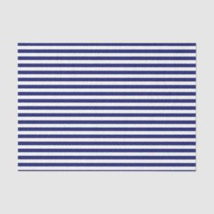 Papier Mousseline Bleu Sailor Stripe (petite échelle)