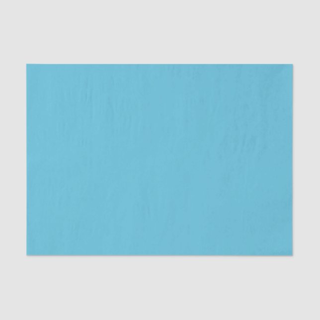 PAPIER MOUSSELINE BLEU SOLIDE PLAIN | TISSUE PAPER (Recto)