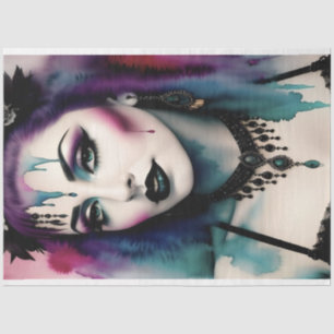 Papier Mousseline Bleu violet belle Goth Performer Découpage