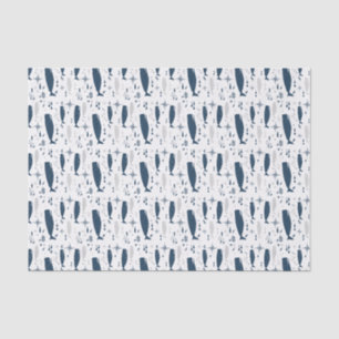 PAPIER MOUSSELINE BLEUE BLANCHE DE BALEINE DE SPERME AVEC TEXTURE
