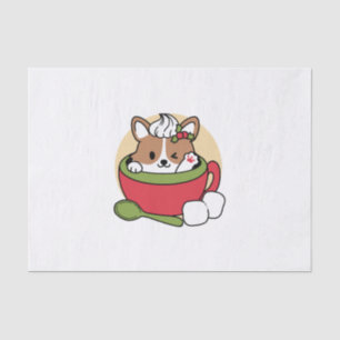 Papier Mousseline Bliss de cacao d'hiver - Chien mignon en mode Mug