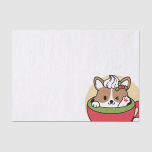 Papier Mousseline Bliss de cacao d'hiver - Chien mignon en mode Mug