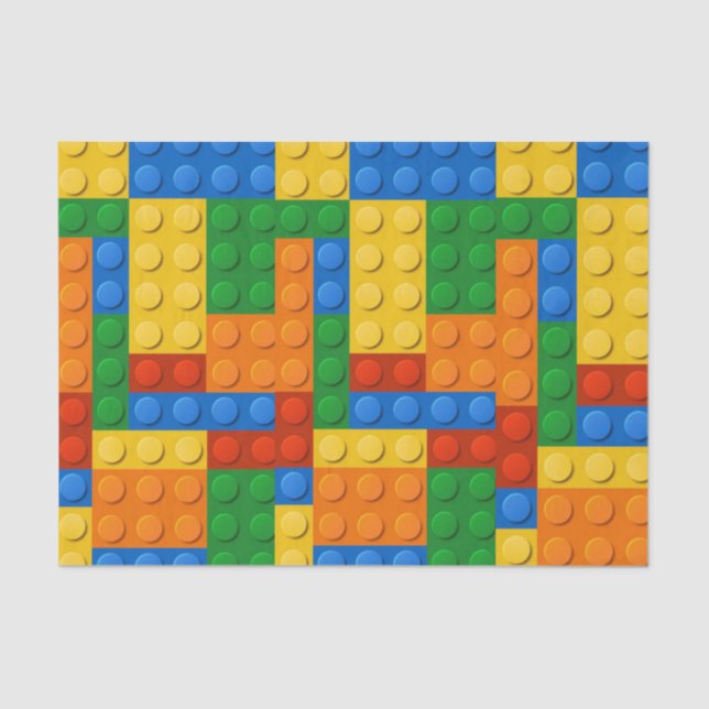 Papier Mousseline Blocs colorés Anniversaire de enfant Party (Recto)