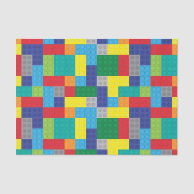 Papier Mousseline Blocs constitutifs en plastique de briques de (Recto)