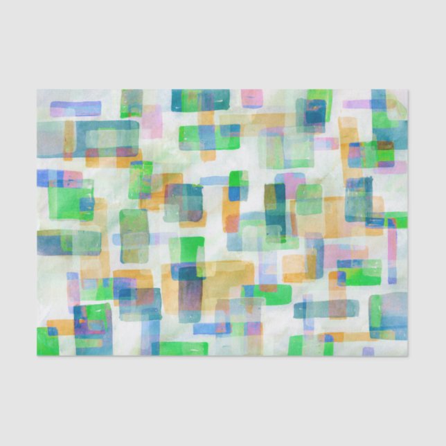 Papier Mousseline Blocs constitutifs Seafoam rose (Recto)