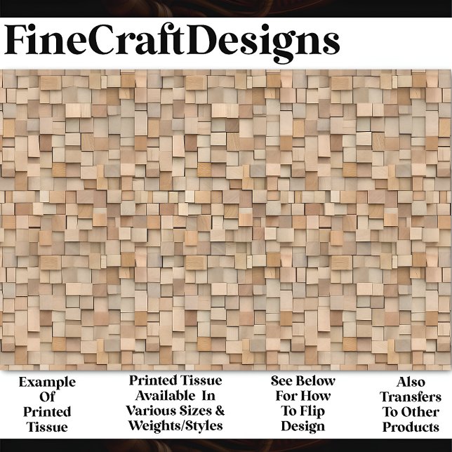 Papier Mousseline Blocs en bois naturel géométrique moderne Z1 Décou (Créateur téléchargé)